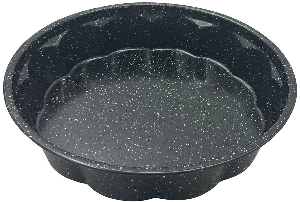 Forma, apvali, metalinė, su nelimpančia danga, juoda, 27,5 cm skersmens, Klausberg, kb-7838