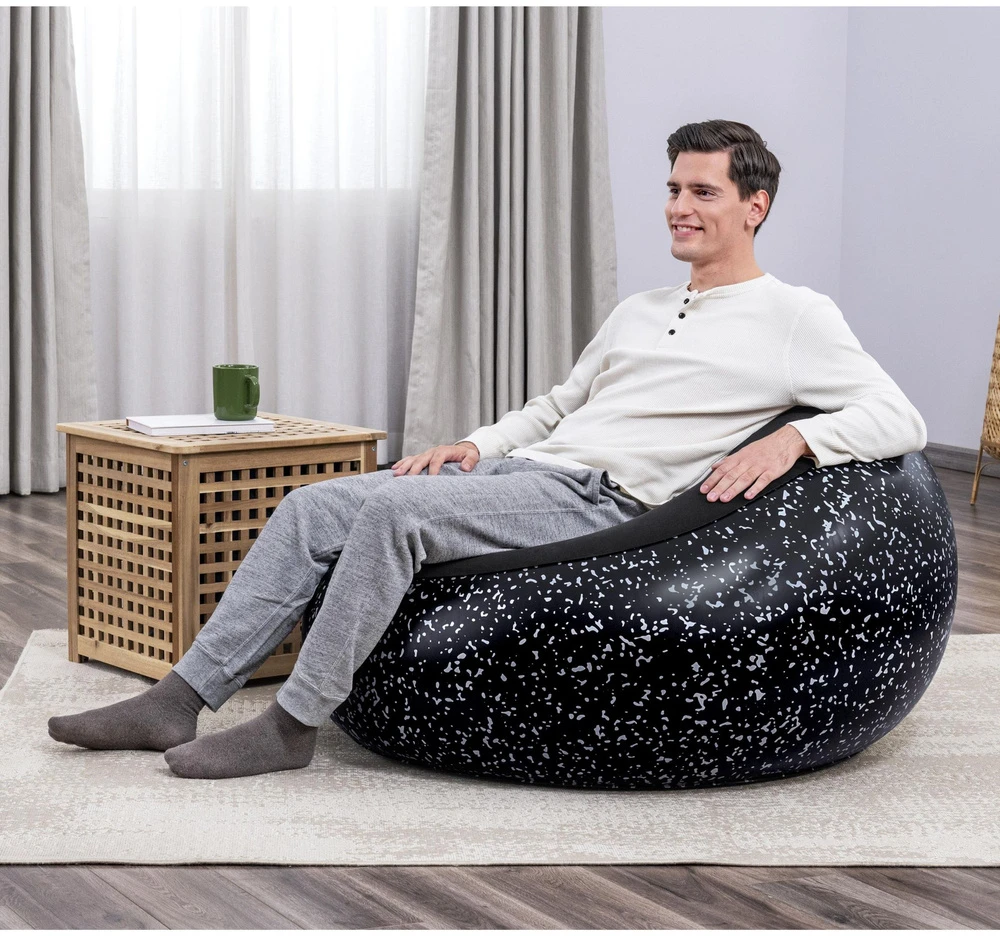 Pripučiamas krėslas Bestway, juodas, 116 cm x 116 cm x 66 cm