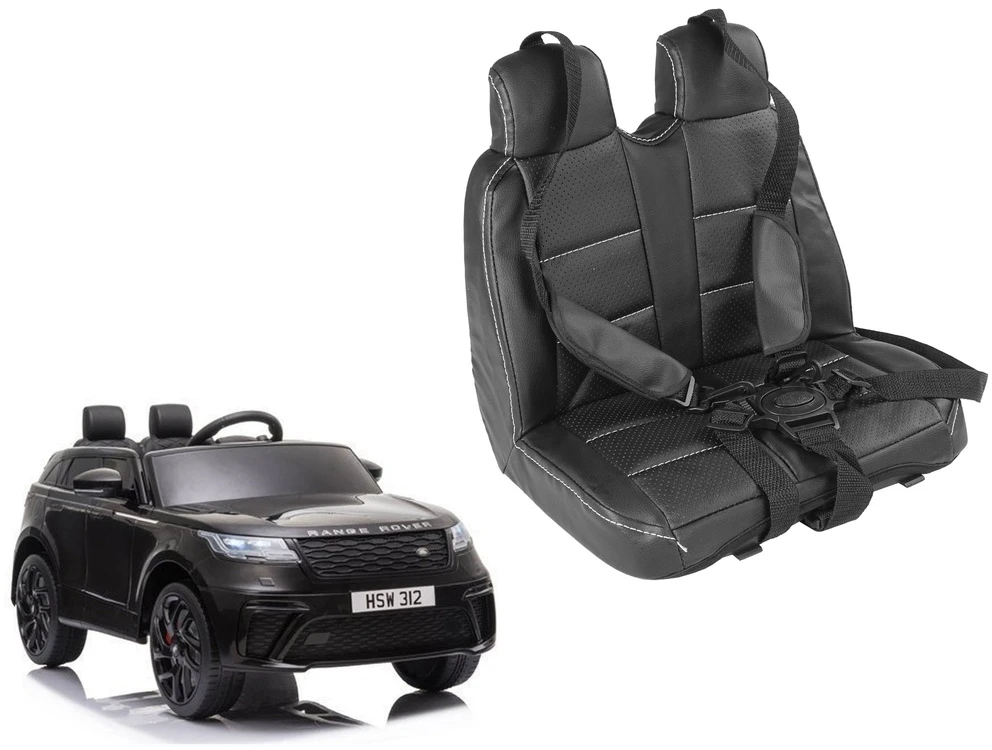 Lean Cars Odinė sėdynė vaikiškam elektromobiliui Range Rover QY2088, juoda