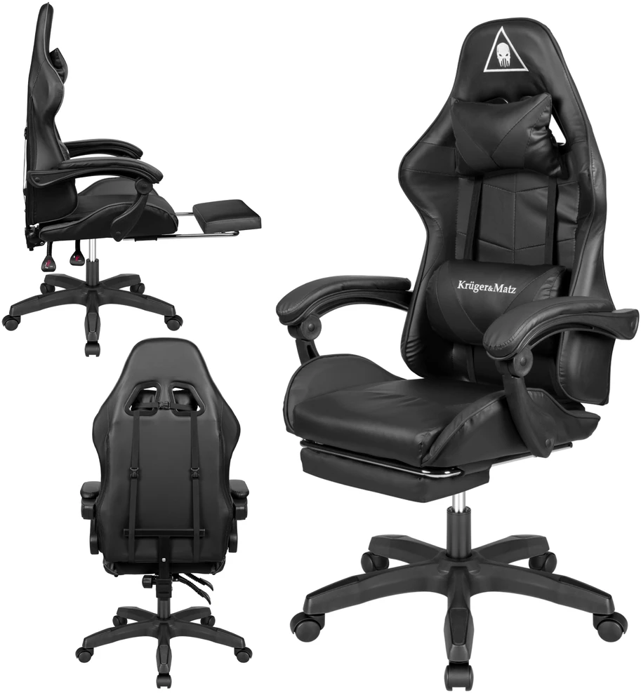 Žaidimų kėdė Kruger & Matz GX-150, Juoda