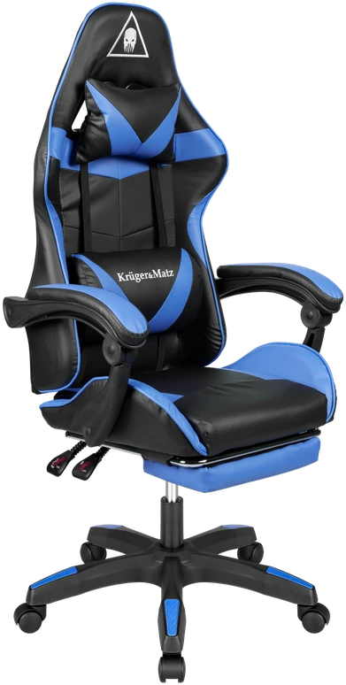 Žaidimų kėdė Kruger & Matz GX-150 Juoda-mėlyna