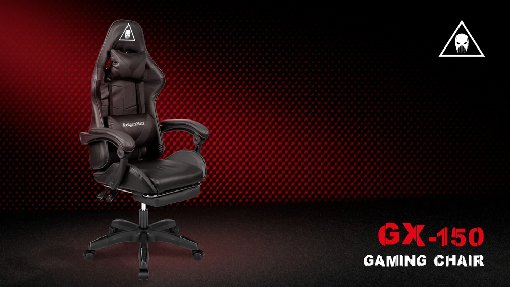 Žaidimų kėdė Kruger & Matz Warrior GX-150 Gaming Chair, Juoda-žalia