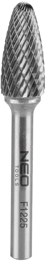 Frez HM metalo pjaustytuvas, F tipo (apvaliai smaili arka), 12 x 25 mm, kotas 6 x 45 mm