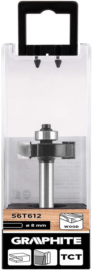 Frez Medžio pjaustytuvas su guoliu, dekoratyvinis, kietmetalio, 32 x 10 mm, 8 mm kotas