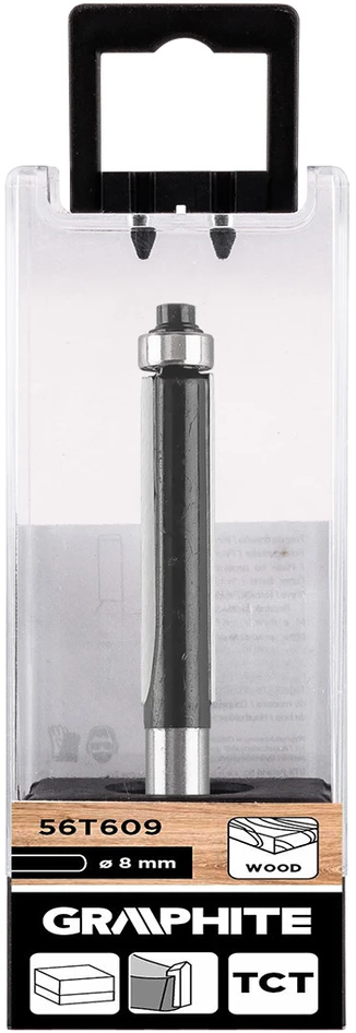 Frez Tiesus medžio pjoviklis su guoliu, kietmetalio, 9,5 x 38 mm, 8 mm kotas