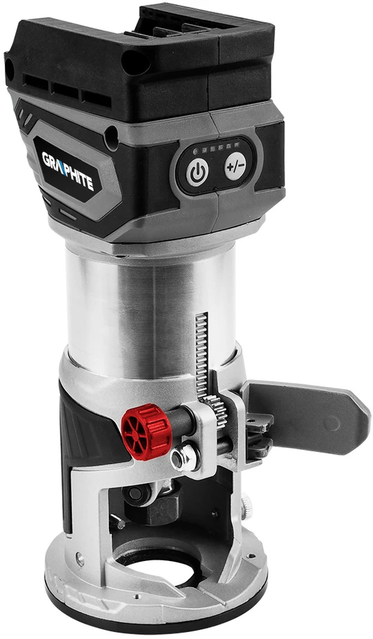 Graphite Frezarka „Energy+“ 18 V bešepetėlinis akumuliatorinis frezavimo staklės
