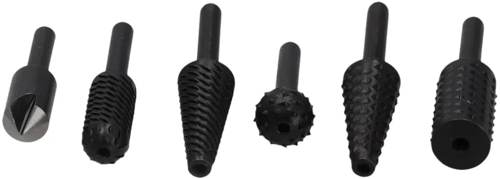 Dedra Frezy Metalo ir medžio pjaustyklės su kotu, 6 dalių rinkinys, 6 mm kotas
