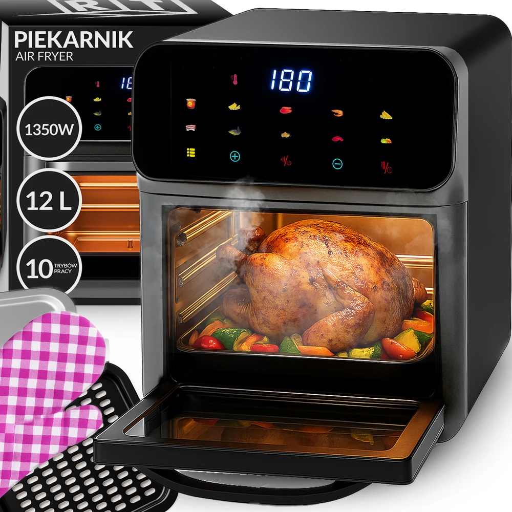 Frytkownica Gruzdintuvė Oro gruzdintuvė 12 l, 1350 W, 10 režimų, oro gruzdintuvė - ER762
