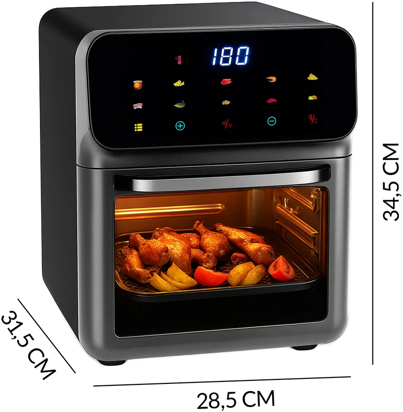 Frytkownica Gruzdintuvė Oro gruzdintuvė 12 l, 1350 W, 10 režimų, oro gruzdintuvė - ER762