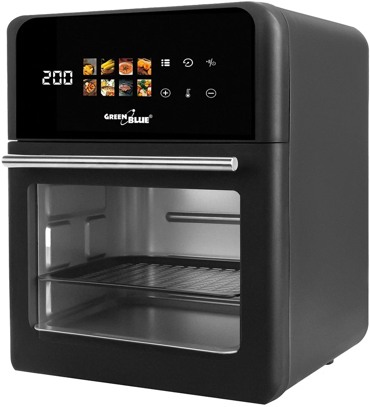 „GreenBlue AIR FRYER“ oro gruzdintuvė be aliejaus, 1800 W, 10 l talpa, 8 programos, priedai, laikmatis, GB950