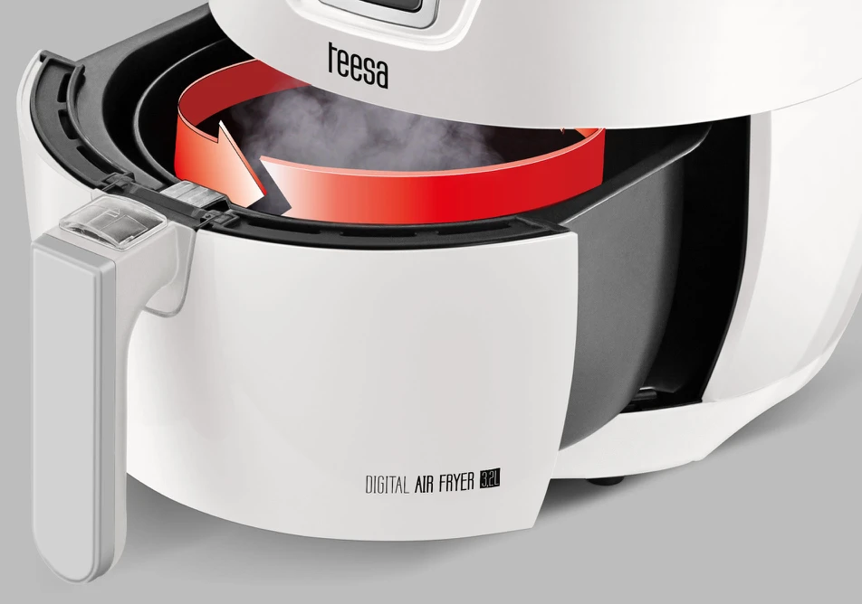 TEESA DIGITAL AIR FRYER 3.2L Baltas oro gruzdintuvė
