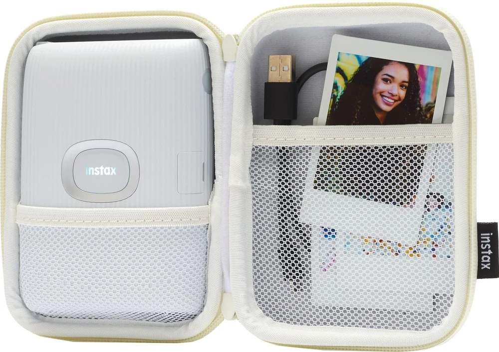 Dėklas - Fujifilm Instax Mini Link Spausdintuvo Dėklas, Nešiojamas, 100g, Clay Baltas