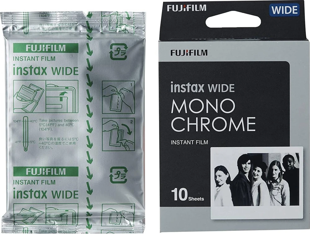 Fujifilm | Instax Wide Monochrome Momentiniai filmai | Kiekis 10