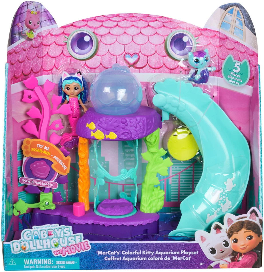 Spin Master Gabby's Dollhouse Gabby filmo „Mercats Kitty“ akvariumo žaidimų rinkinys (6074401)