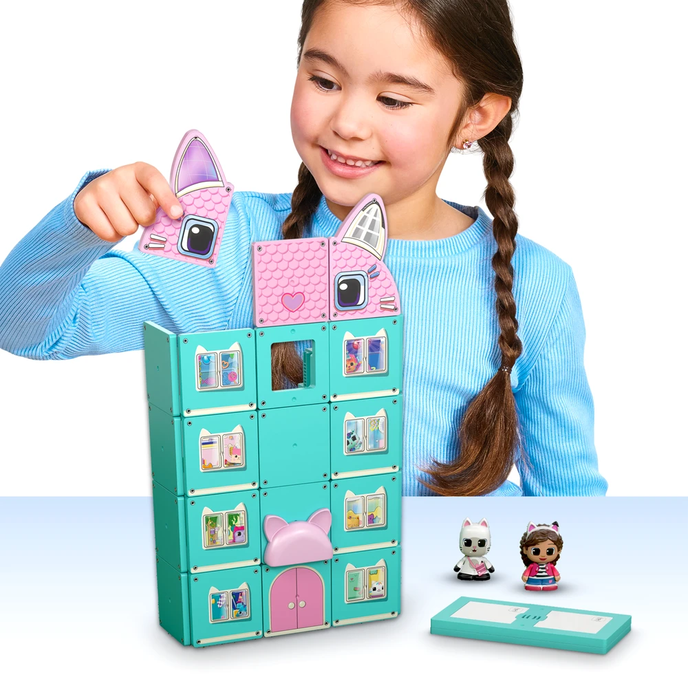 Gabby's Dollhouse Plytelių miestelis – Gabbys lėlių namelio magnetinių plytelių rinkinys (90343)