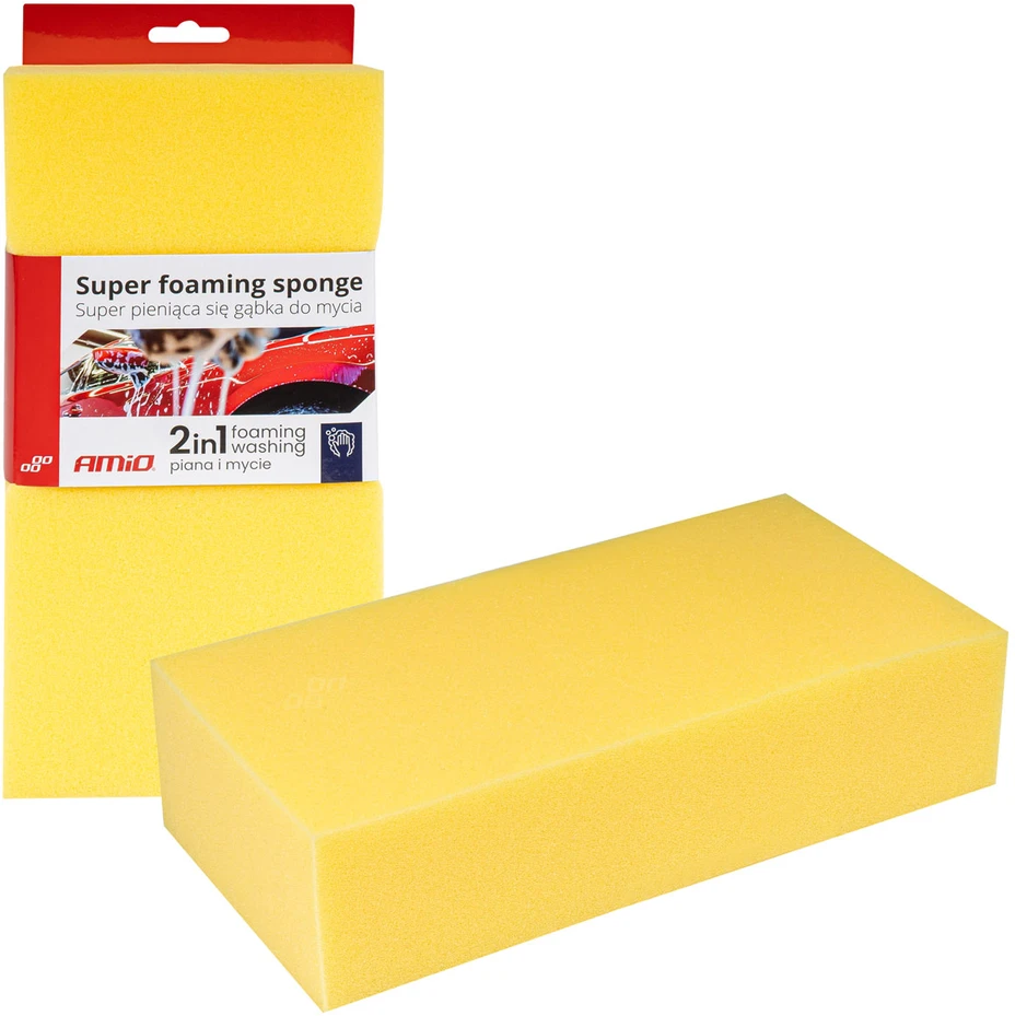 Automobilio plovimo kempinė, minkšta, super putojanti, 28x14x7 mm AMiO-03842