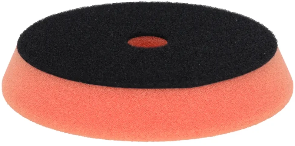 Dedra Gąbka Poliravimo kempinė su lipdukais, kieta, 125 mm, 25 mm storio (oranžinė)