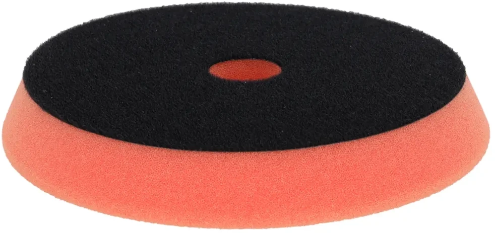 Dedra Gąbka Poliravimo kempinė su lipdukais, kieta, 150 mm, 25 mm storio (oranžinė)