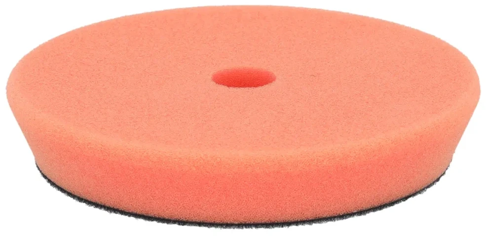 Dedra Gąbka Poliravimo kempinė su lipdukais, kieta, 125 mm, 25 mm storio (oranžinė)