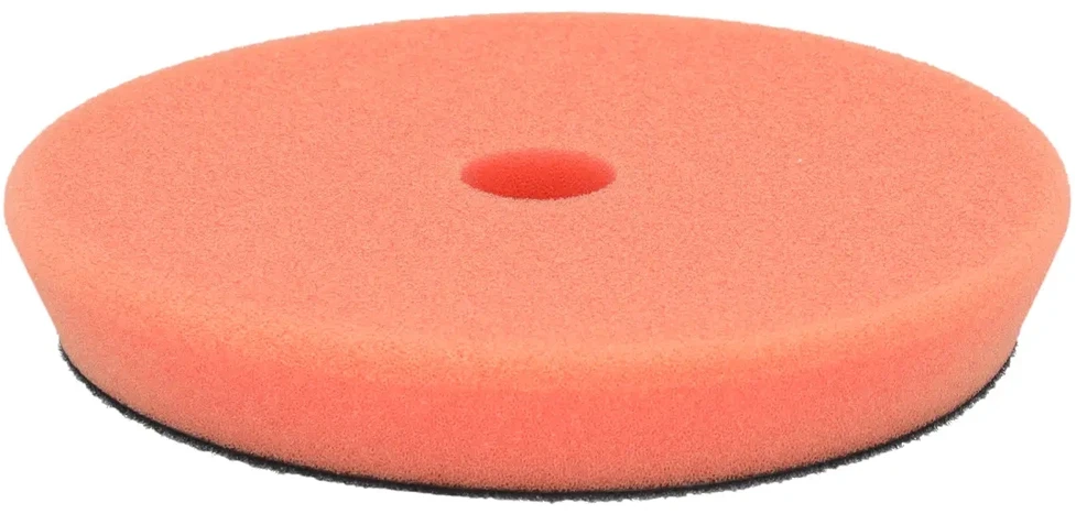 Dedra Gąbka Poliravimo kempinė su lipdukais, kieta, 150 mm, 25 mm storio (oranžinė)