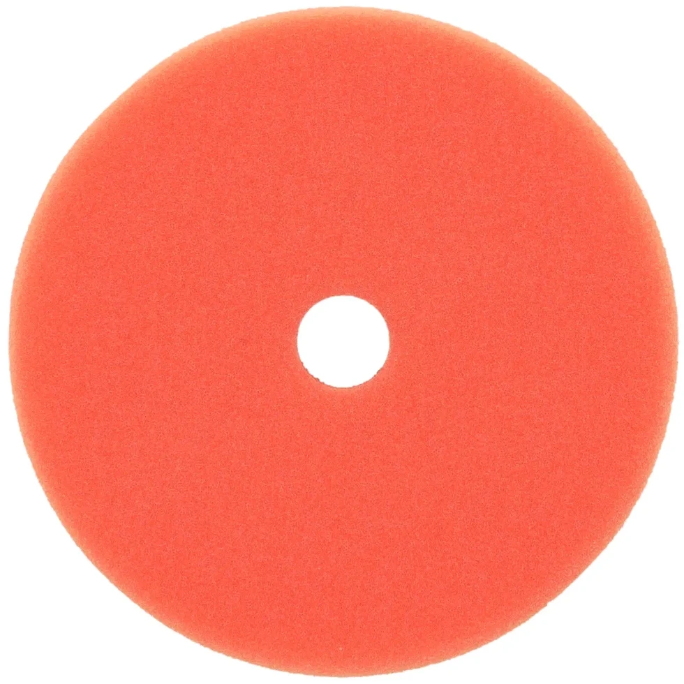 Dedra Gąbka Poliravimo kempinė su lipdukais, kieta, 125 mm, 25 mm storio (oranžinė)