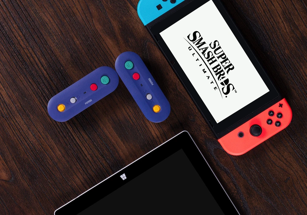 Gamecube 8BitDo GBros. belaidis adapteris Nintendo Switch konsolei
