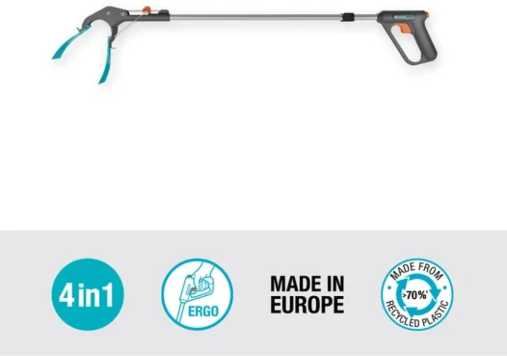 Gardena Šiukšlių rinktuvas "4 in 1", ergonomiškas griebtuvas įvairiems darbams