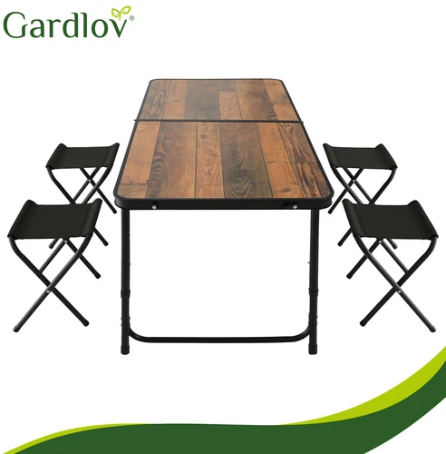 Gardlov sulankstomas sodo stalas + 4 kėdės