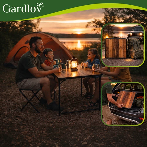 Gardlov sulankstomas sodo stalas + 4 kėdės