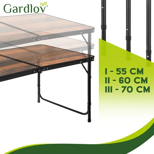 Gardlov sulankstomas sodo stalas + 4 kėdės