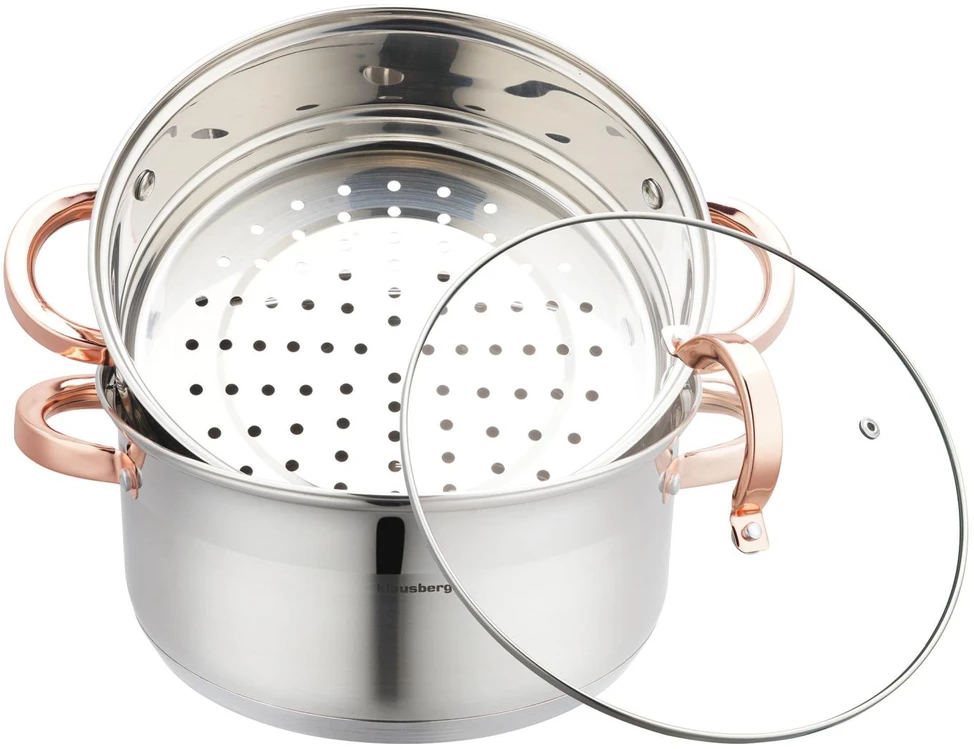 Klausberg Puodas Garinimo puodas 3 guobų, 24 cm, 5,0 l kb-7734