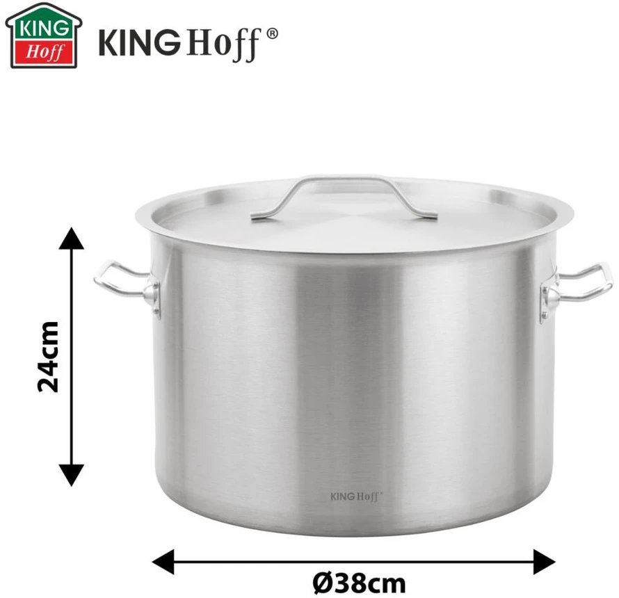 King Hoff Puodas Gastronorm puodas, nerūdijantis plienas, skersmuo 38cm, 27l, kinghoff, kh-2025