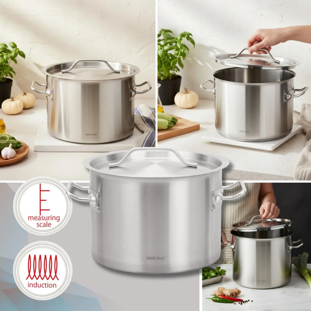 King Hoff Puodas Gastronorm puodas, nerūdijantis plienas, skersmuo 25cm, 9l, kinghoff, kh-2021
