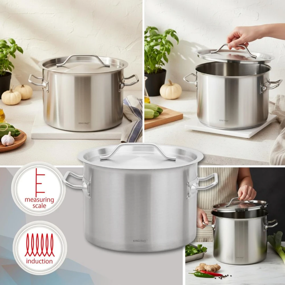 King Hoff Puodas Gastronorm puodas, nerūdijantis plienas, skersmuo 30cm, 14l, kinghoff, kh-2022