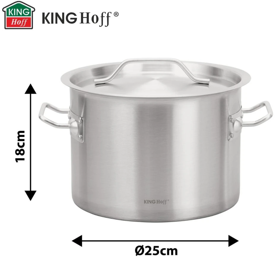 King Hoff Puodas Gastronorm puodas, nerūdijantis plienas, skersmuo 25cm, 9l, kinghoff, kh-2021
