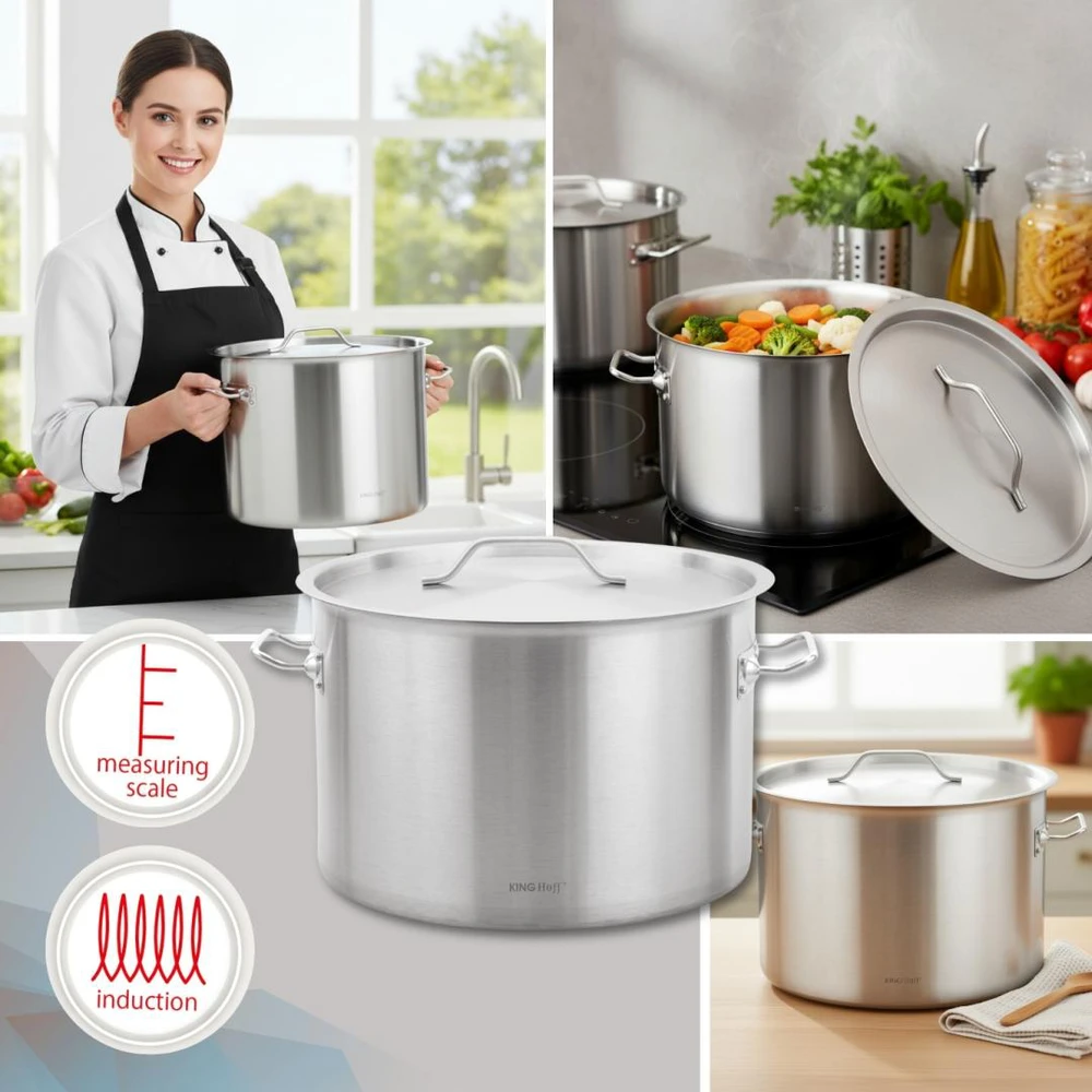 King Hoff Puodas Gastronorm puodas, nerūdijantis plienas, skersmuo 38cm, 27l, kinghoff, kh-2025