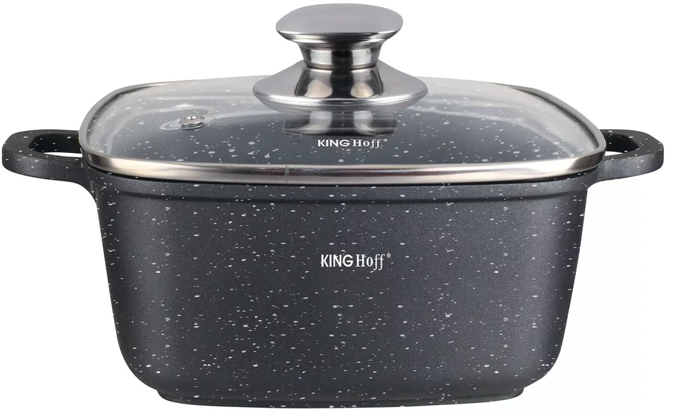 King Hoff Puodas Marmurinis puodas, 3,7 l, juodas, „Kinghoff“