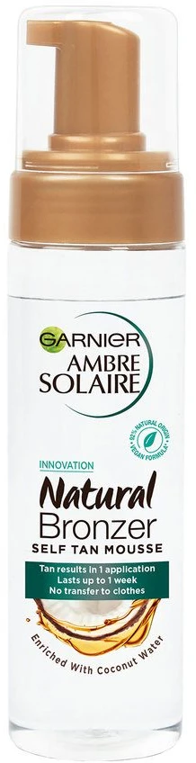 Garnier Ambre Solaire Natural Bronzer Self Tan Mousse savaiminio įdegio produktas unisex, 200 ml