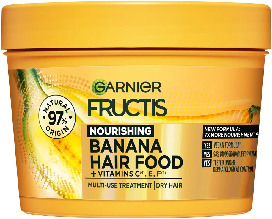 Garnier Fructis plaukų kaukė su bananais, 400 ml