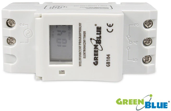 GreenBlue PROGRAMUOJAMAS ELEKTRONINIS LAIKO JUNGIKLIS GB-104