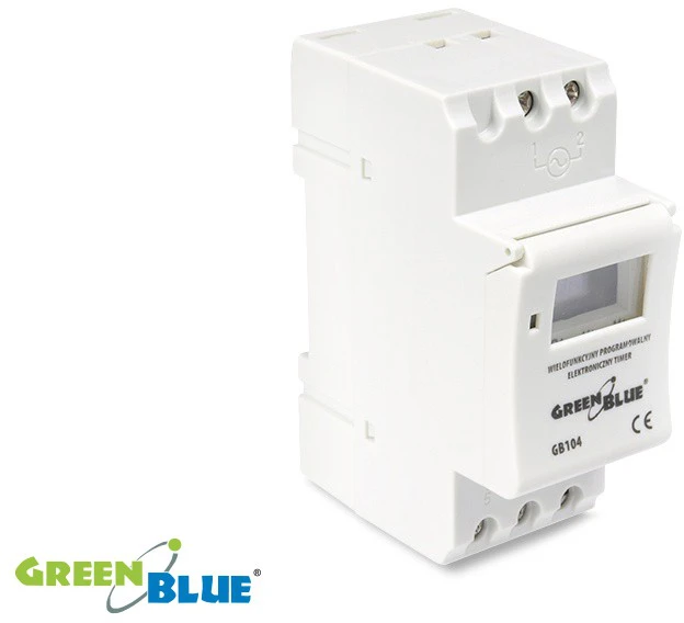 GreenBlue PROGRAMUOJAMAS ELEKTRONINIS LAIKO JUNGIKLIS GB-104