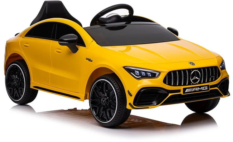 Lean Cars Vienvietis elektromobilis vaikams Mercedes CLA 45s AMG, geltonas