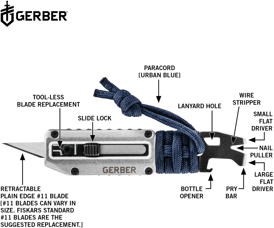 Dežių atidarymo peiliukas Gerber Prybrid-X Mėlyna (1048061)