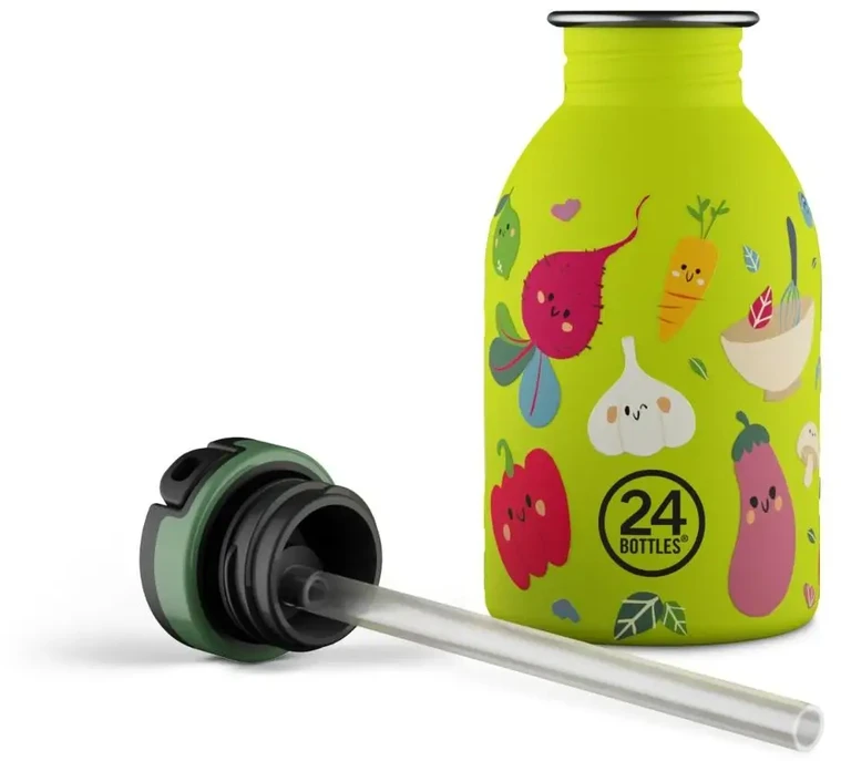 Gertuvė 24Bottles - Urban buteliukas - Veggie Friends - Laimo skonio - 250 ml