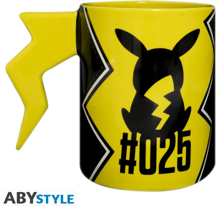 Gertuvė Abysse ABYstyle POKEMON Puodelis 3D Rankena Pikachu - lightening bolt | 460 ml