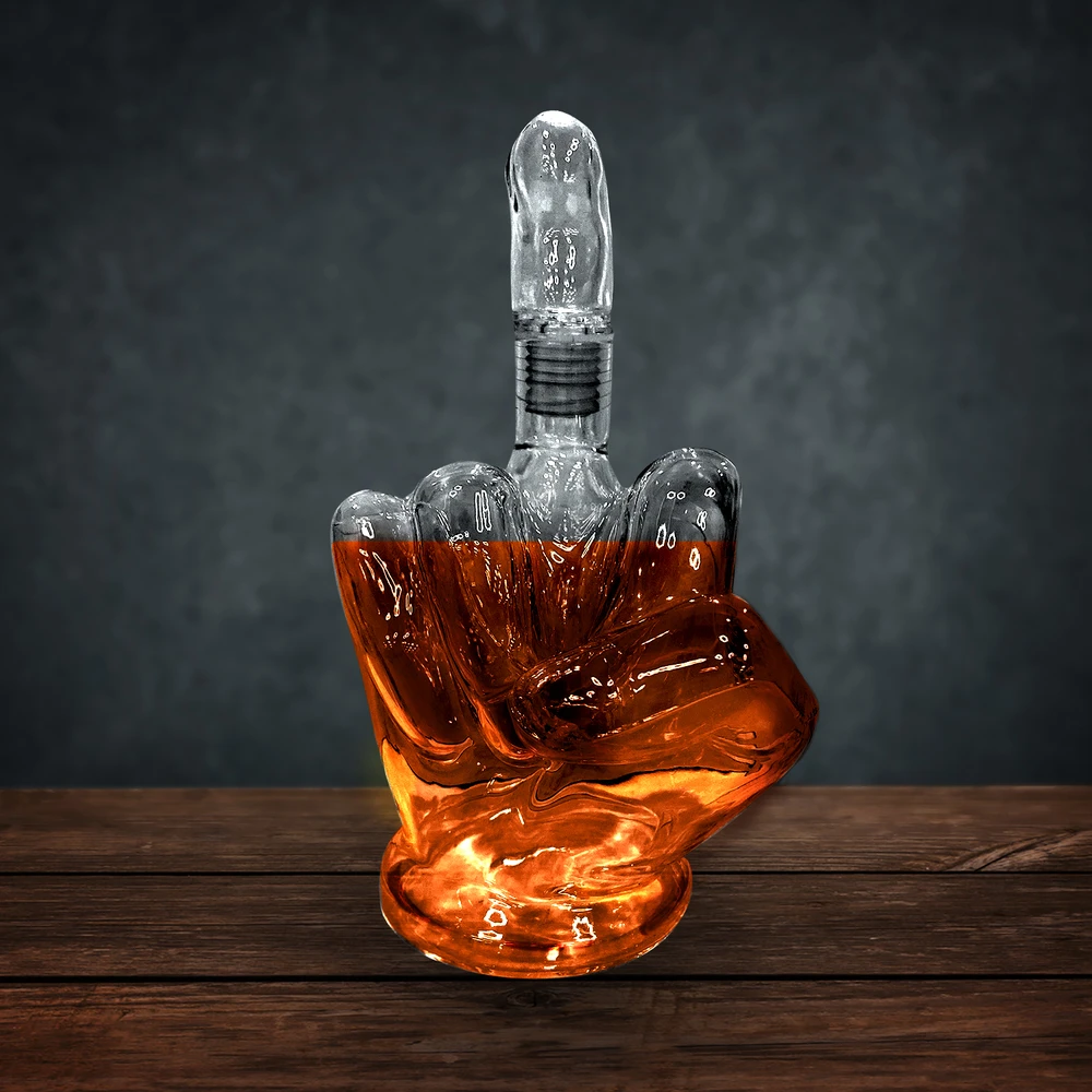 Gertuvė „Mad Monkey“ – „Up Yours“ dekanteris – 23 cm aukščio, 750 ml talpos