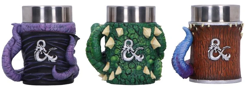 Gertuvė Nemesis Now „Dungeons Dragons“ mini monstrų taurės (3 vnt. rinkinys)