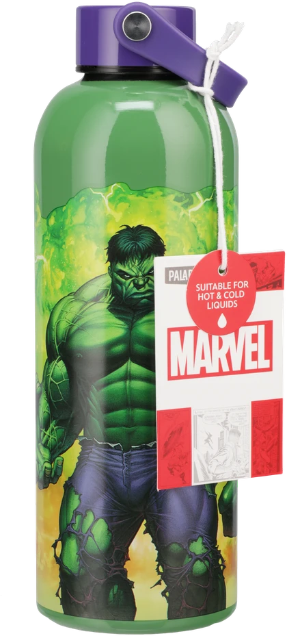 Gertuvė Paladone „Marvel“ – Hulk metalinis vandens butelis su nešiojimo kilpa