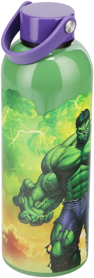 Gertuvė Paladone „Marvel“ – Hulk metalinis vandens butelis su nešiojimo kilpa