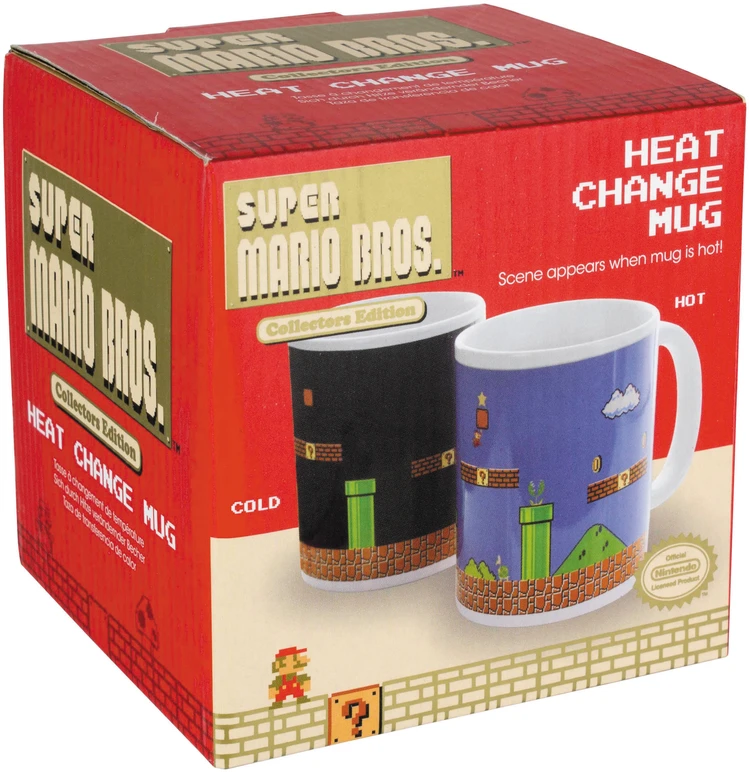 Paladone Super Mario Brothers puodelis | Reaguojantis į karštį 300ml